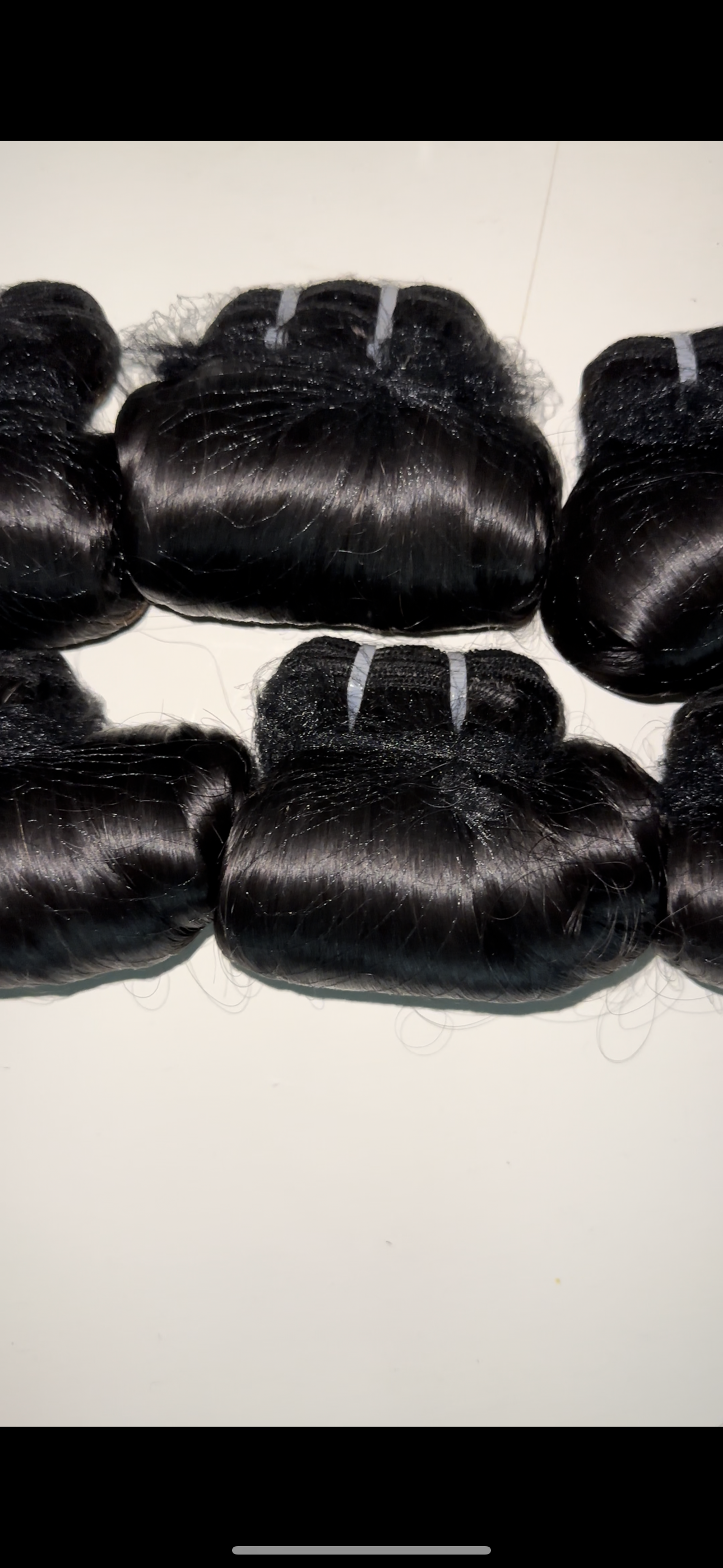 Super double drawn luxury philipino bouncy hair bundle(natural colour) 18inches (100g).
