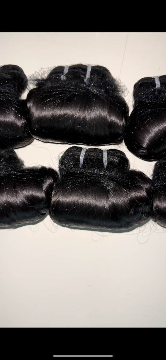 Super double drawn luxury philipino bouncy hair bundle(natural colour) 18inches (100g).
