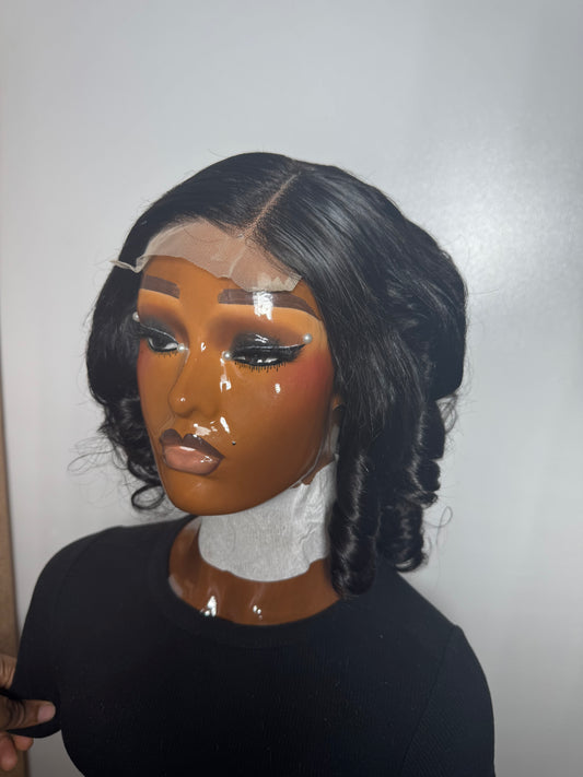 Sdd bouncy wig 14inches with 5x5 closure (factory wig)