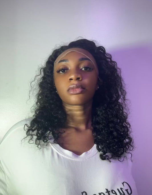 SUPER DOUBLE DRAWN WATER WAVE WIG 18inches with FULL FRONTAL (factory wig)