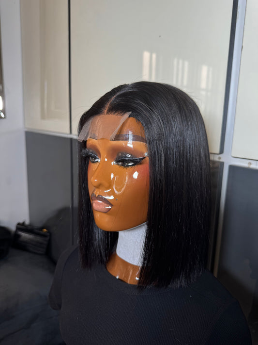 Super double drawn Vietnamese bone straight 10inches with 2x6 closure (already wigged and styled).