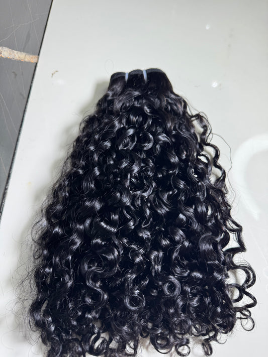 Sdd grade 15A pixie curls bundle (100g) 14inches natural colour