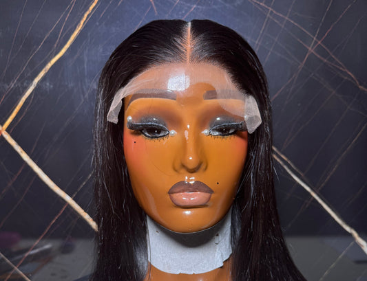 Sdd Vietnamese bone straight natural colour 10inches with 5x5 closure (already wigged and styled)