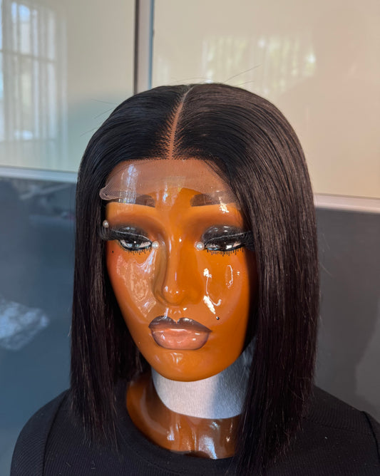 double drawn Vietnamese bone straight 10inches with 2x6 closure (already wigged and styled).