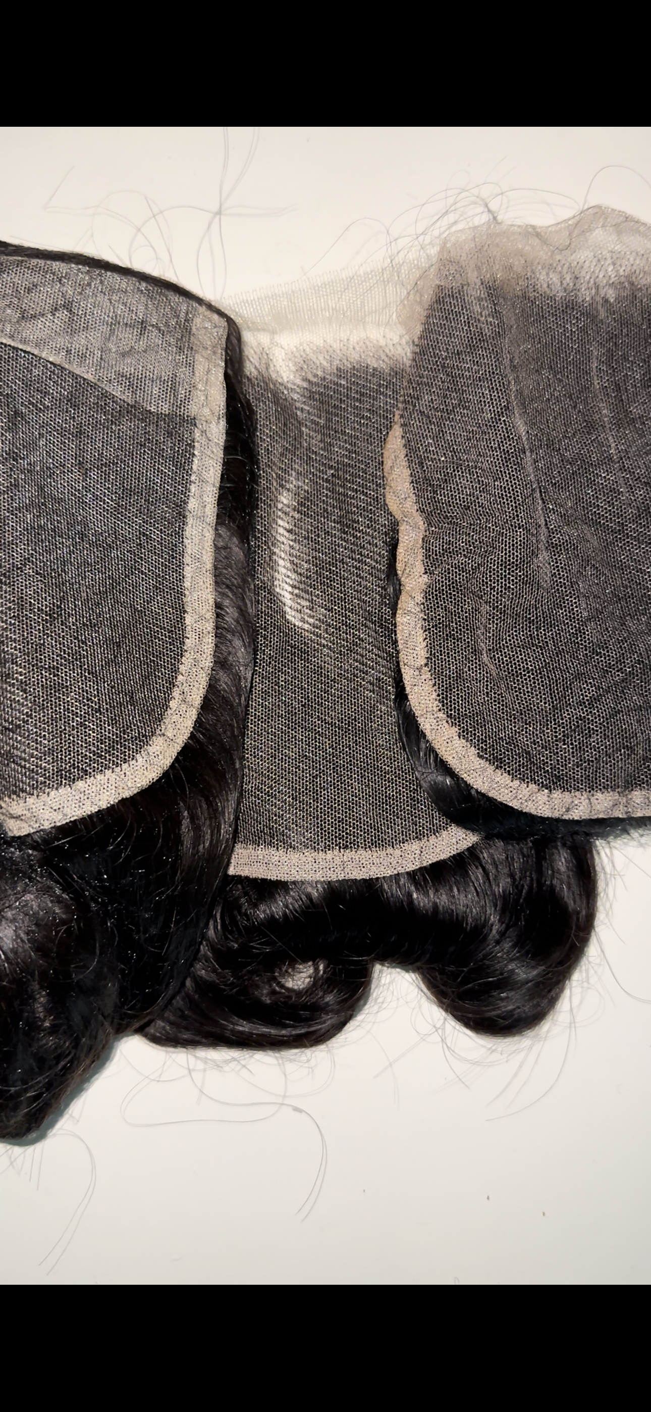 Super double drawn luxury philipino bouncy hair (natural colour) 14inches closure.