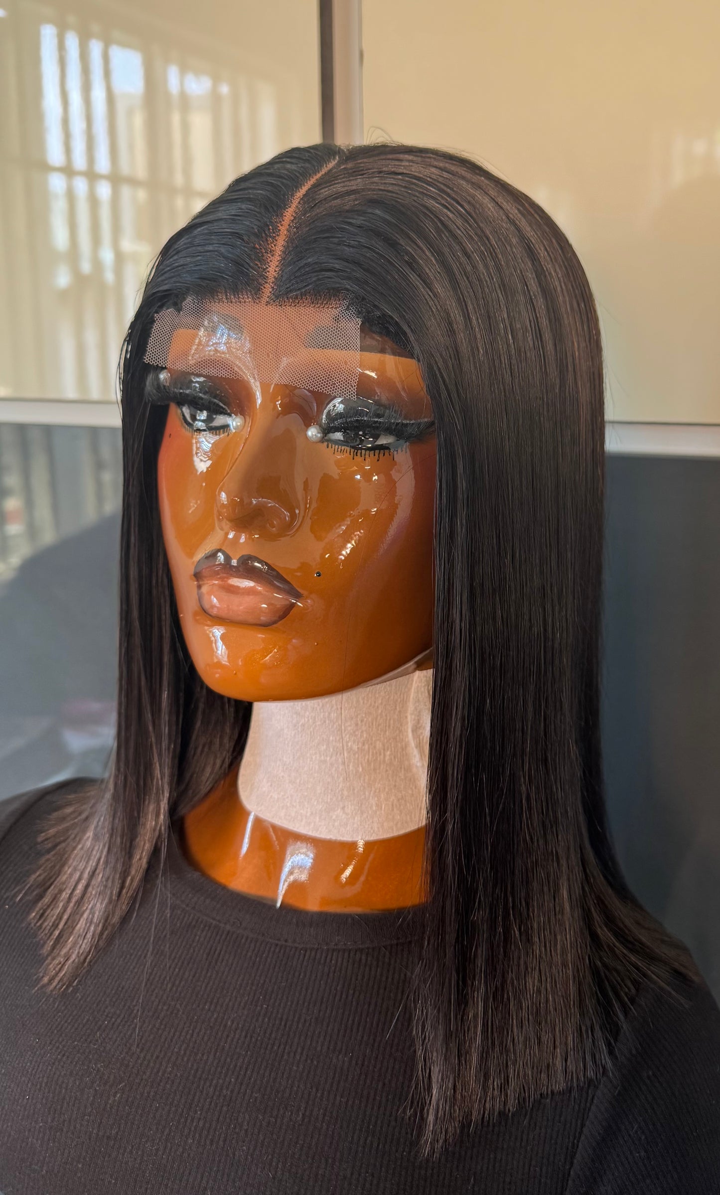 Super double drawn Vietnamese bone straight 12inches with 2x4 closure (already wigged and styled).